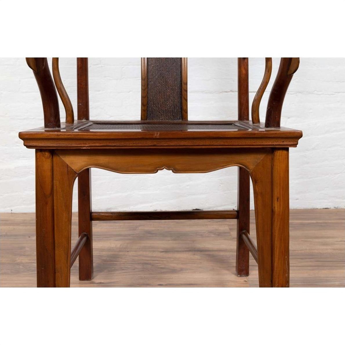 Chinese Ming Style Scholar's Lamp Hanger Chair - Rattan-10. Asian &amp; Chinese Furniture, Art, Antiques, Vintage Home Décor for sale at FEA Home