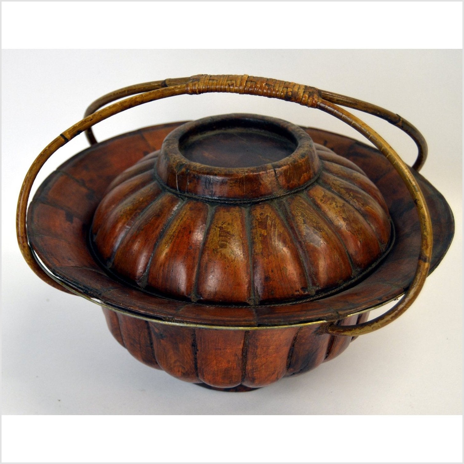 Chinese Bamboo Hat Basket-2. Asian & Chinese Furniture, Art, Antiques, Vintage Home Décor for sale at FEA Home