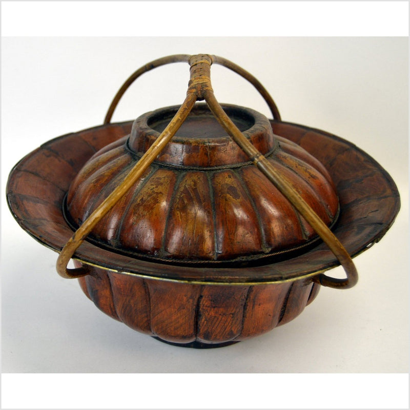 Chinese Bamboo Hat Basket- Asian Antiques, Vintage Home Decor & Chinese Furniture - FEA Home