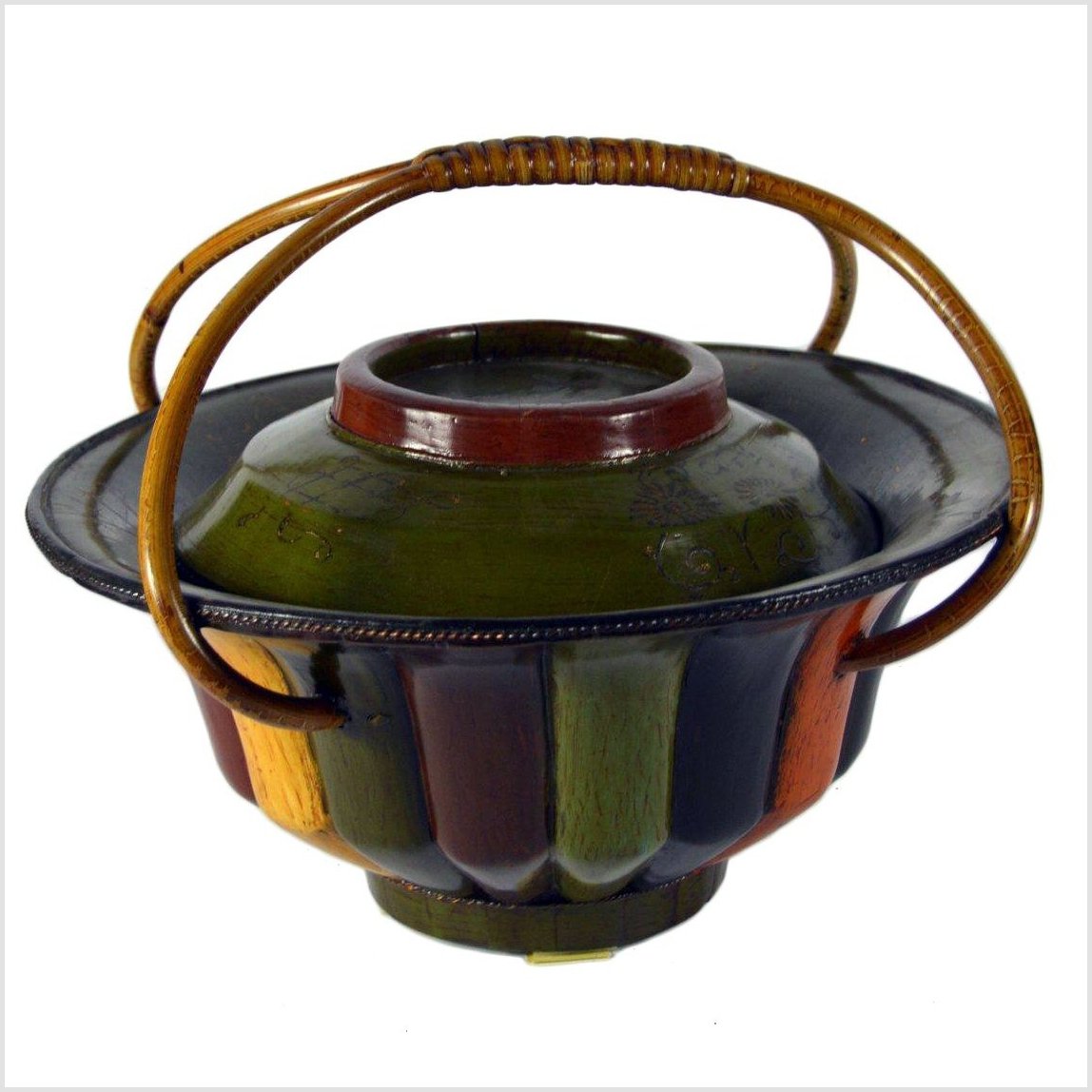 Chinese Bamboo Hat Basket-1. Asian & Chinese Furniture, Art, Antiques, Vintage Home Décor for sale at FEA Home