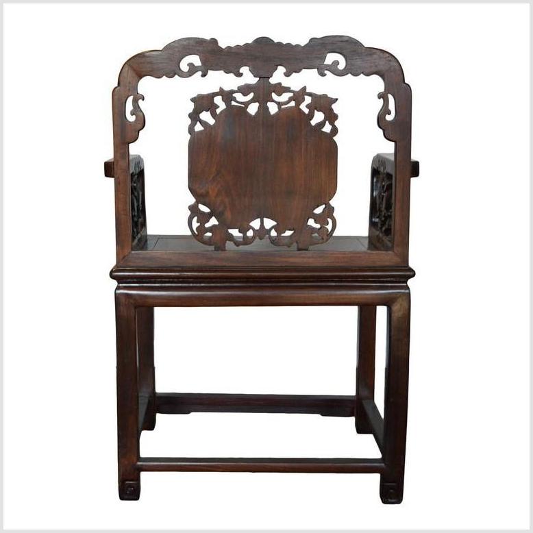 Chinese Carved Rosewood Chair-YN3876-2. Asian & Chinese Furniture, Art, Antiques, Vintage Home Décor for sale at FEA Home