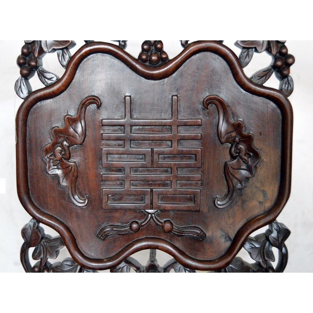 Early 20th Century Chinese Carved Rosewood Chair, SKU , image 6