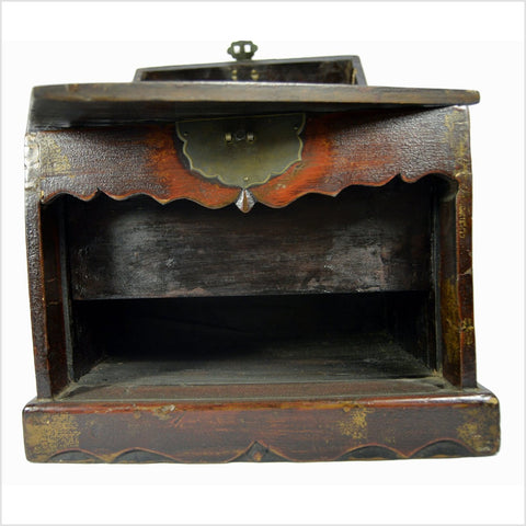 Chinese Coffin Shaped Money Box-YNE265-8. Asian & Chinese Furniture, Art, Antiques, Vintage Home Décor for sale at FEA Home