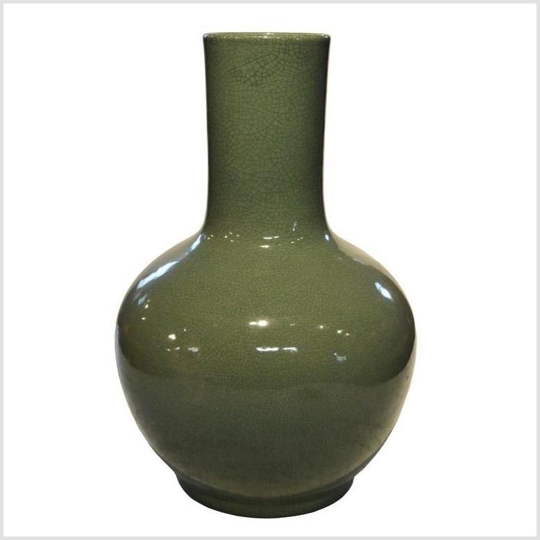 Chinese Crackle Celadon Porcelain Vase-1. Asian & Chinese Furniture, Art, Antiques, Vintage Home Décor for sale at FEA Home