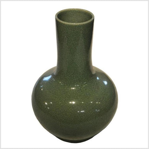 Chinese Crackle Celadon Porcelain Vase