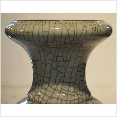 Chinese Crackle Celadon Vase-YN3743-3. Asian & Chinese Furniture, Art, Antiques, Vintage Home Décor for sale at FEA Home