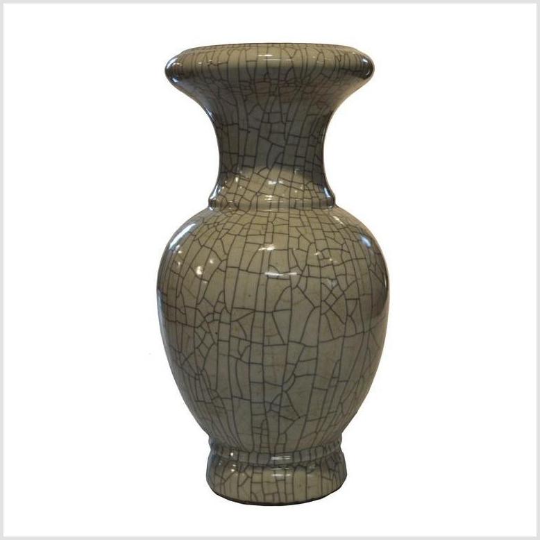 Chinese Crackle Celadon Vase-YN3743-4. Asian & Chinese Furniture, Art, Antiques, Vintage Home Décor for sale at FEA Home