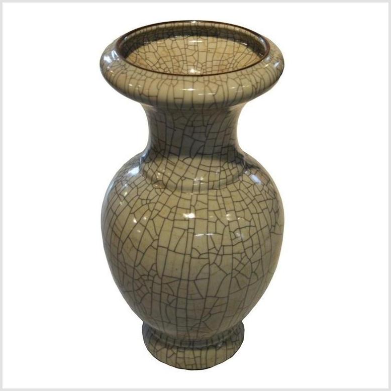 Chinese Crackle Celadon Vase-YN3743-5. Asian & Chinese Furniture, Art, Antiques, Vintage Home Décor for sale at FEA Home