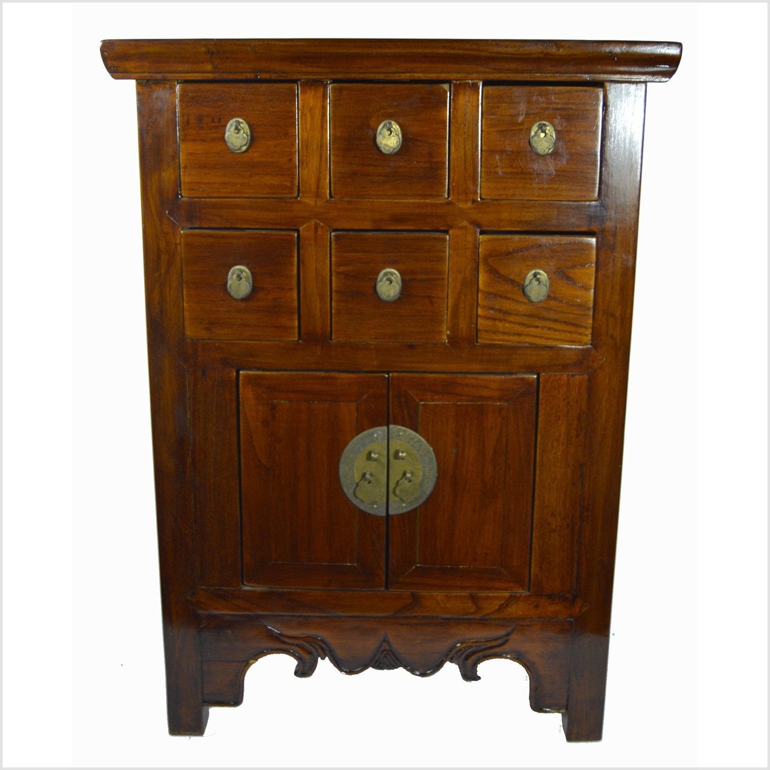 Chinese Elm Wood Apothecary Cabinet-1. Asian & Chinese Furniture, Art, Antiques, Vintage Home Décor for sale at FEA Home