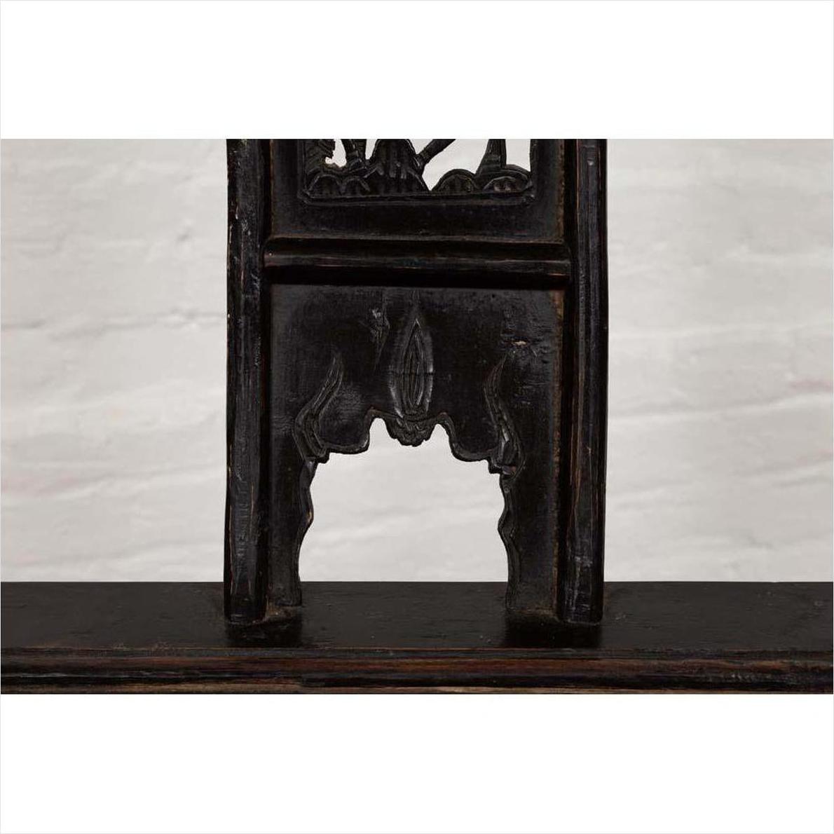 Chinese Elmwood Dark Patina Dengguayi Scholar's Chair-11. Asian &amp; Chinese Furniture, Art, Antiques, Vintage Home Décor for sale at FEA Home