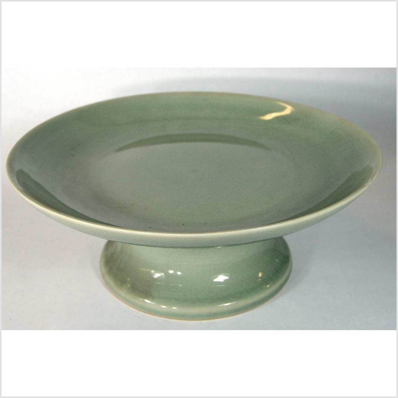Chinese Green Celadon Cake Stand-1. Asian & Chinese Furniture, Art, Antiques, Vintage Home Décor for sale at FEA Home