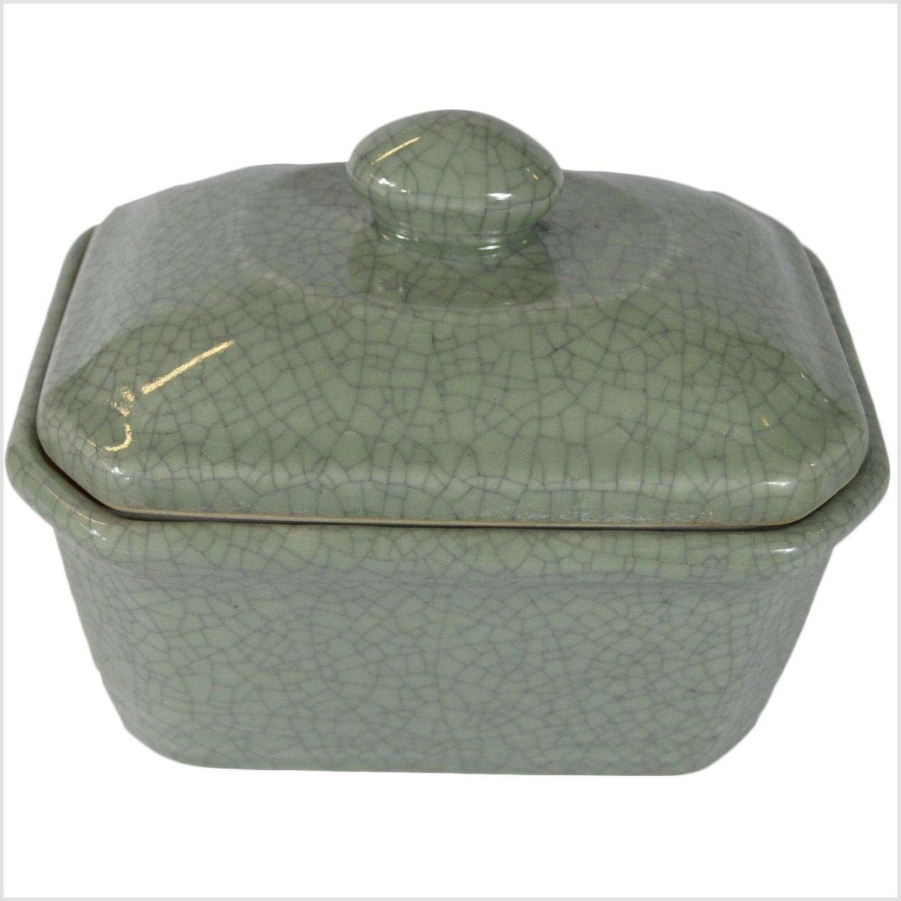 Chinese Green Celadon Container-2. Asian & Chinese Furniture, Art, Antiques, Vintage Home Décor for sale at FEA Home