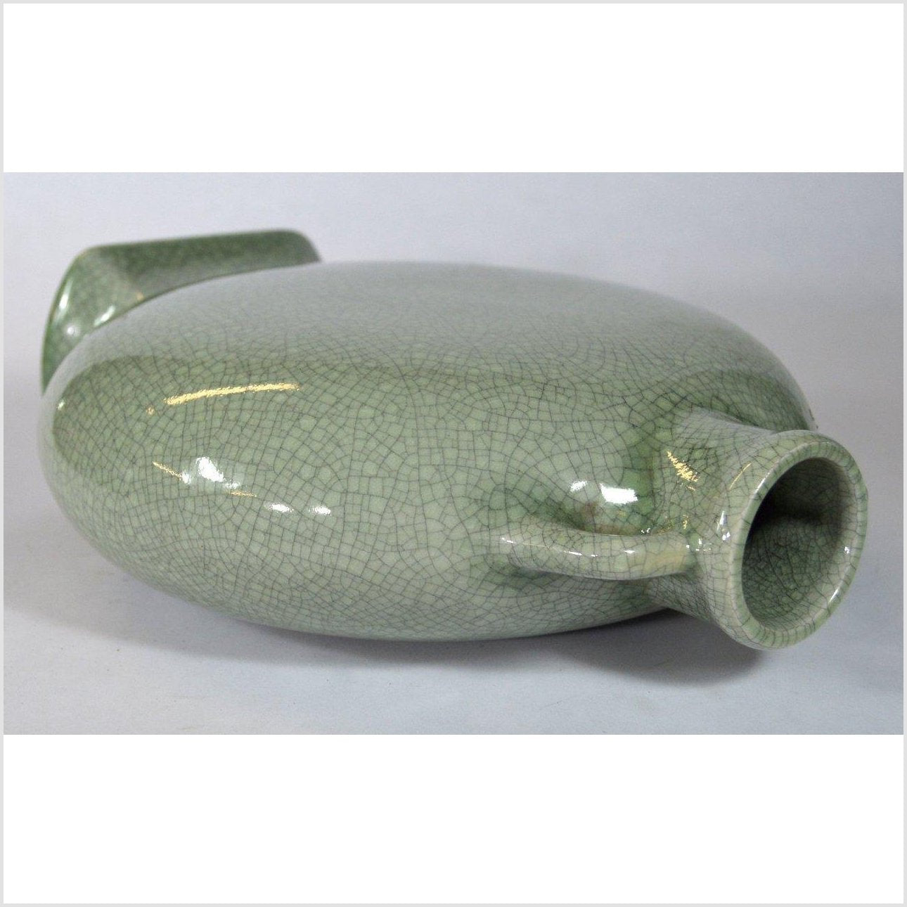 Chinese Green Celadon Flask-3. Asian &amp; Chinese Furniture, Art, Antiques, Vintage Home Décor for sale at FEA Home