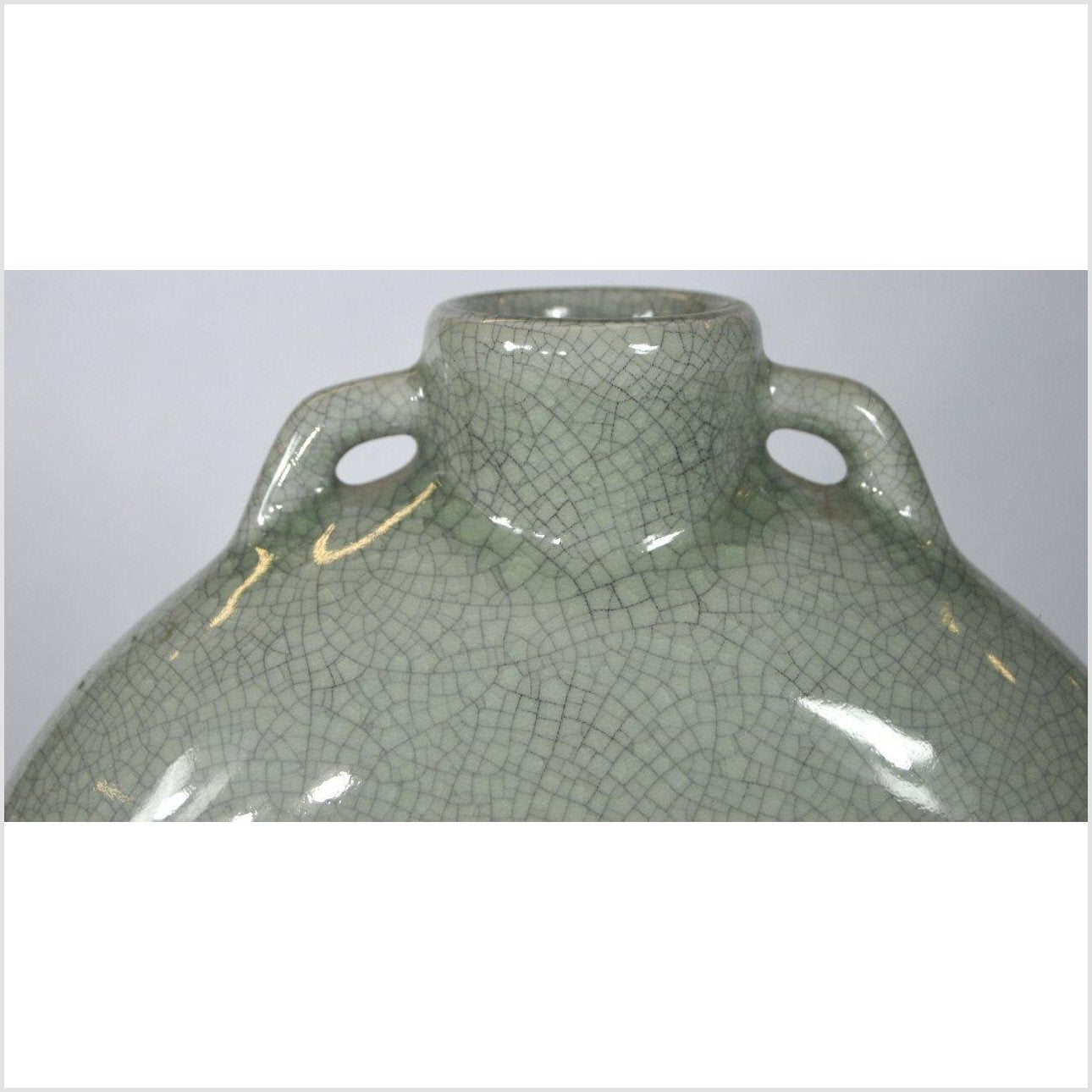 Chinese Green Celadon Flask-4. Asian &amp; Chinese Furniture, Art, Antiques, Vintage Home Décor for sale at FEA Home