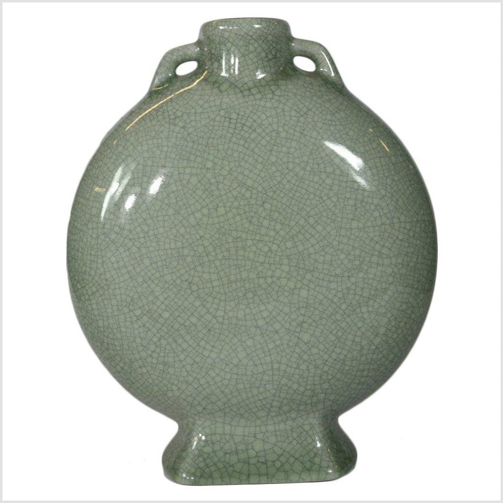 Chinese Green Celadon Flask-1. Asian &amp; Chinese Furniture, Art, Antiques, Vintage Home Décor for sale at FEA Home