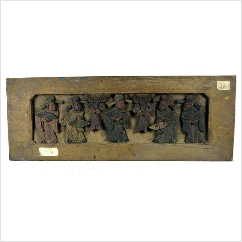 Chinese Hand Carved Wood Plaque- Asian Antiques, Vintage Home Decor & Chinese Furniture - FEA Home