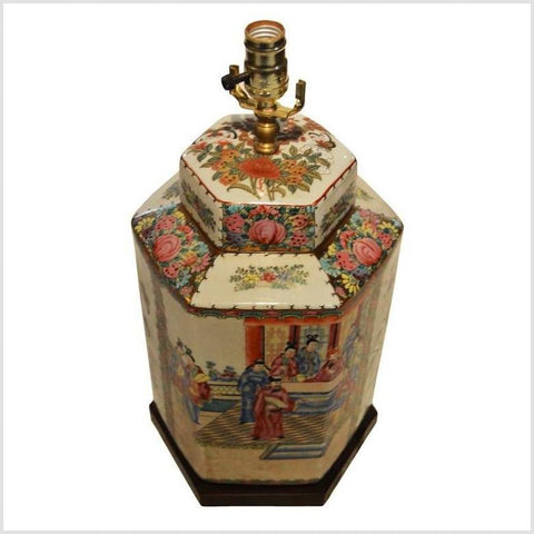 Chinese Hand Painted Lamp-YN3783-2. Asian & Chinese Furniture, Art, Antiques, Vintage Home Décor for sale at FEA Home