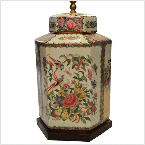 Chinese Hand Painted Lamp-YN3783-8. Asian & Chinese Furniture, Art, Antiques, Vintage Home Décor for sale at FEA Home