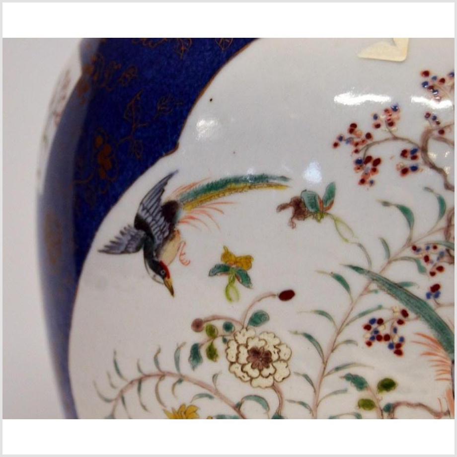 Vintage Hand-Painted Ginger Jar-5. Asian &amp; Chinese Furniture, Art, Antiques, Vintage Home Décor for sale at FEA Home