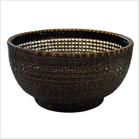 Chinese Lacquered Bamboo Basket