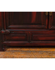 Chinese Late Qing Dynasty 1900s Side Cabinet with Reddish Black Lacquer-11. Asian & Chinese Furniture, Art, Antiques, Vintage Home Décor for sale at FEA Home