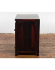 Chinese Late Qing Dynasty 1900s Side Cabinet with Reddish Black Lacquer-16. Asian & Chinese Furniture, Art, Antiques, Vintage Home Décor for sale at FEA Home