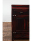 Chinese Late Qing Dynasty 1900s Side Cabinet with Reddish Black Lacquer-20. Asian & Chinese Furniture, Art, Antiques, Vintage Home Décor for sale at FEA Home