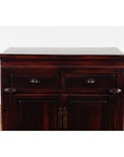 Chinese Late Qing Dynasty 1900s Side Cabinet with Reddish Black Lacquer-6. Asian & Chinese Furniture, Art, Antiques, Vintage Home Décor for sale at FEA Home