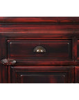 Chinese Late Qing Dynasty 1900s Side Cabinet with Reddish Black Lacquer-8. Asian & Chinese Furniture, Art, Antiques, Vintage Home Décor for sale at FEA Home