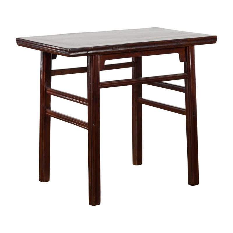 Chinese Late Qing Dynasty Elm Scholar's Table with Custom Lacquer Finish-1. Asian & Chinese Furniture, Art, Antiques, Vintage Home Décor for sale at FEA Home