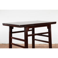Chinese Late Qing Dynasty Elm Scholar's Table with Custom Lacquer Finish