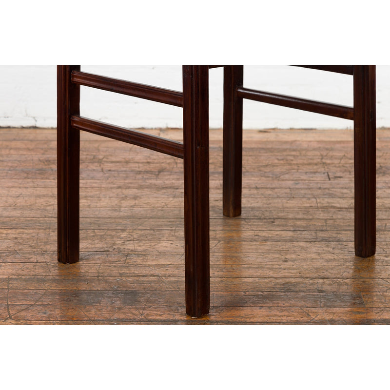Chinese Late Qing Dynasty Elm Scholar's Table with Custom Lacquer Finish-13. Asian & Chinese Furniture, Art, Antiques, Vintage Home Décor for sale at FEA Home