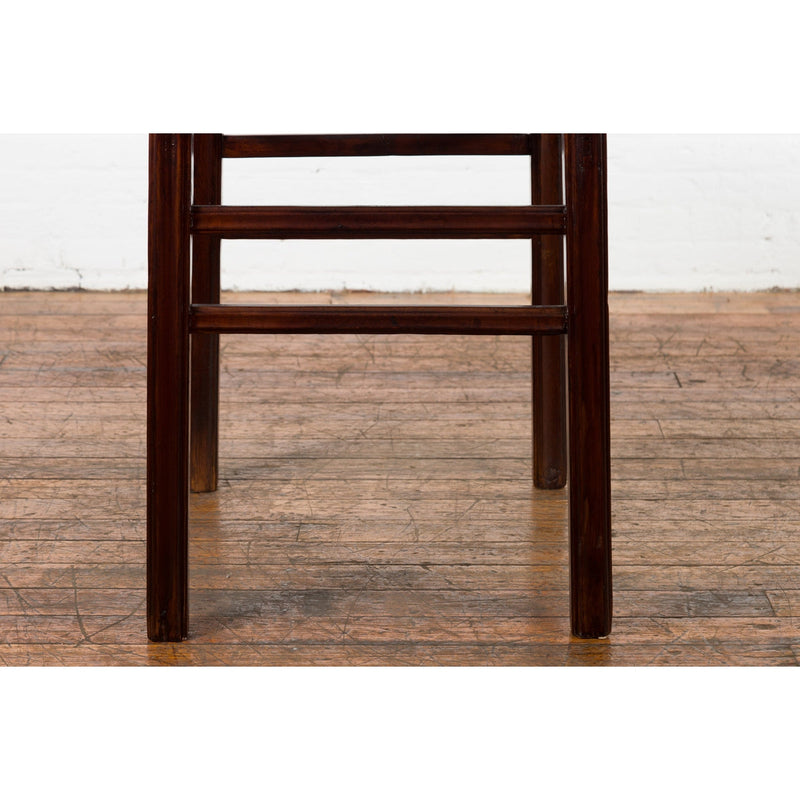 Chinese Late Qing Dynasty Elm Scholar's Table with Custom Lacquer Finish-15. Asian & Chinese Furniture, Art, Antiques, Vintage Home Décor for sale at FEA Home