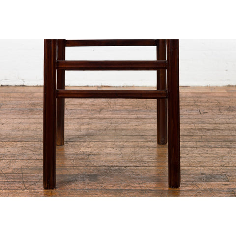 Chinese Late Qing Dynasty Elm Scholar's Table with Custom Lacquer Finish-15. Asian & Chinese Furniture, Art, Antiques, Vintage Home Décor for sale at FEA Home
