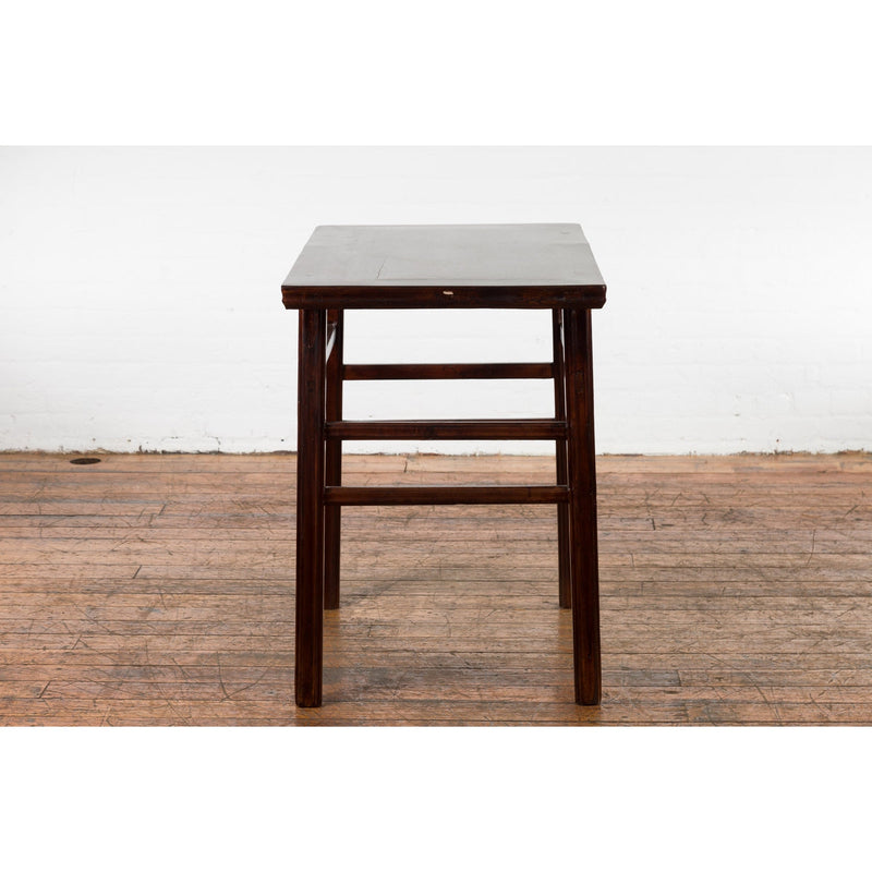Chinese Late Qing Dynasty Elm Scholar's Table with Custom Lacquer Finish-17. Asian & Chinese Furniture, Art, Antiques, Vintage Home Décor for sale at FEA Home