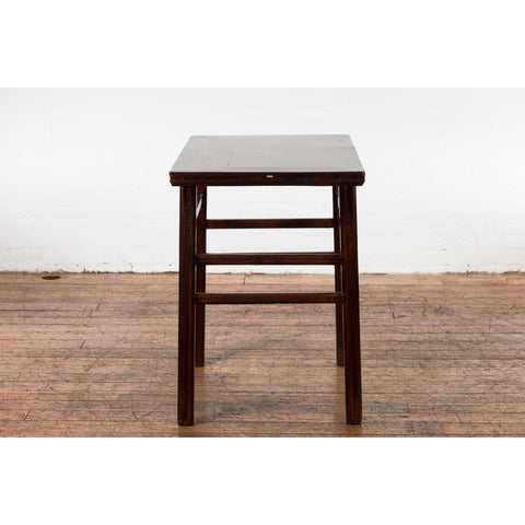 Chinese Late Qing Dynasty Elm Scholar's Table with Custom Lacquer Finish-17. Asian & Chinese Furniture, Art, Antiques, Vintage Home Décor for sale at FEA Home