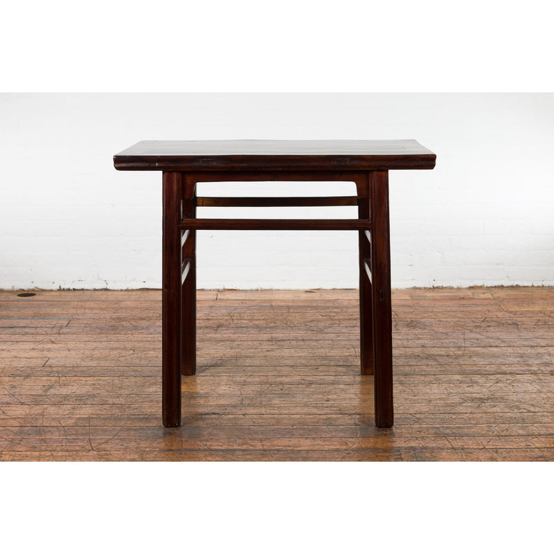 Chinese Late Qing Dynasty Elm Scholar's Table with Custom Lacquer Finish-2. Asian & Chinese Furniture, Art, Antiques, Vintage Home Décor for sale at FEA Home