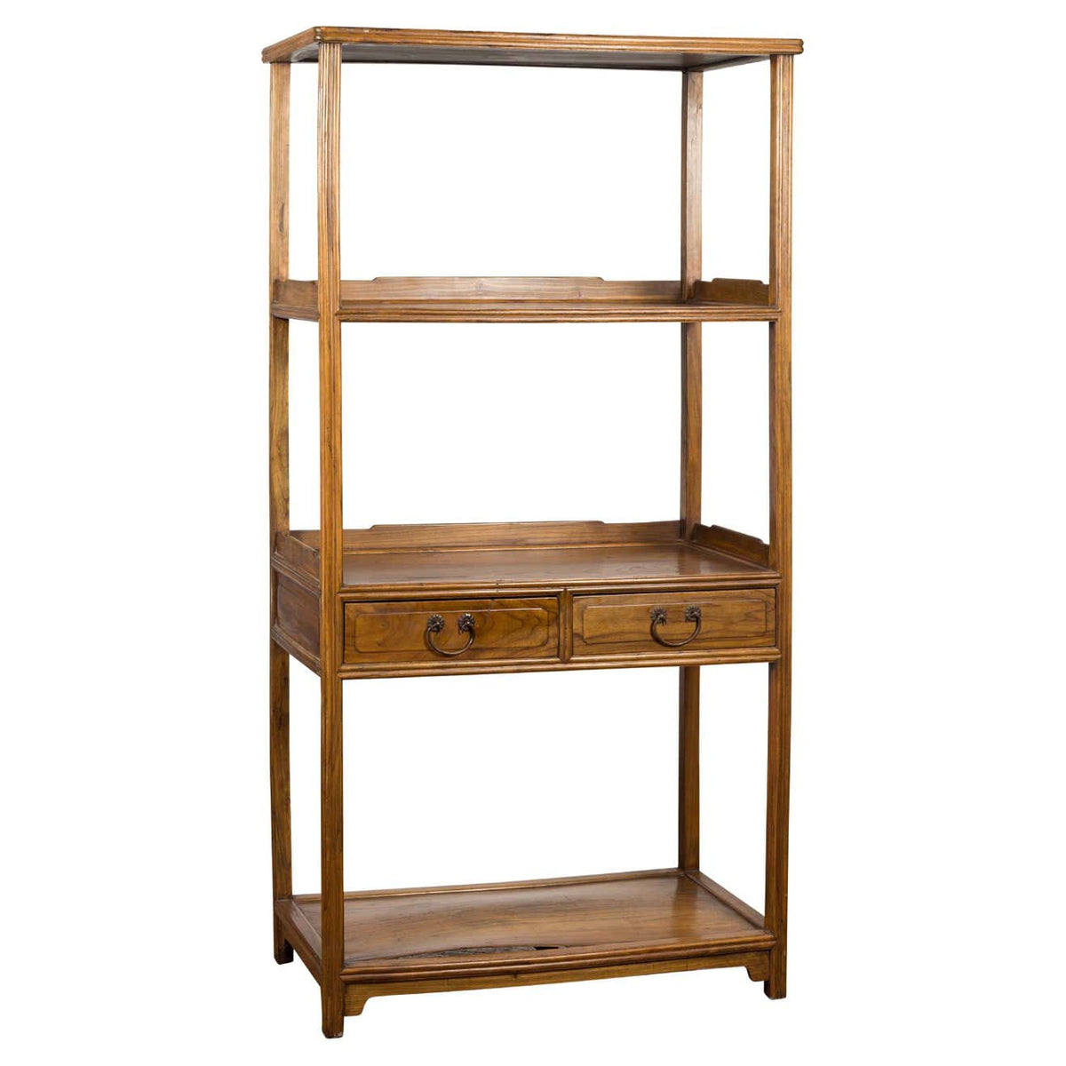 Chinese Late Qing Dynasty Period Bookshelf with Classic Design and Drawers-1. Asian & Chinese Furniture, Art, Antiques, Vintage Home Décor for sale at FEA Home