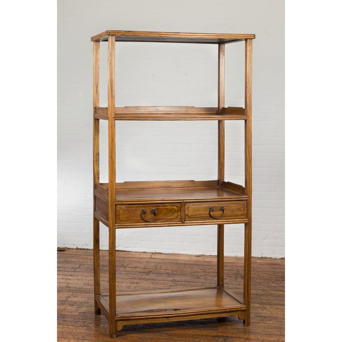 Chinese Late Qing Dynasty Period Bookshelf with Classic Design and Drawers-2. Asian & Chinese Furniture, Art, Antiques, Vintage Home Décor for sale at FEA Home