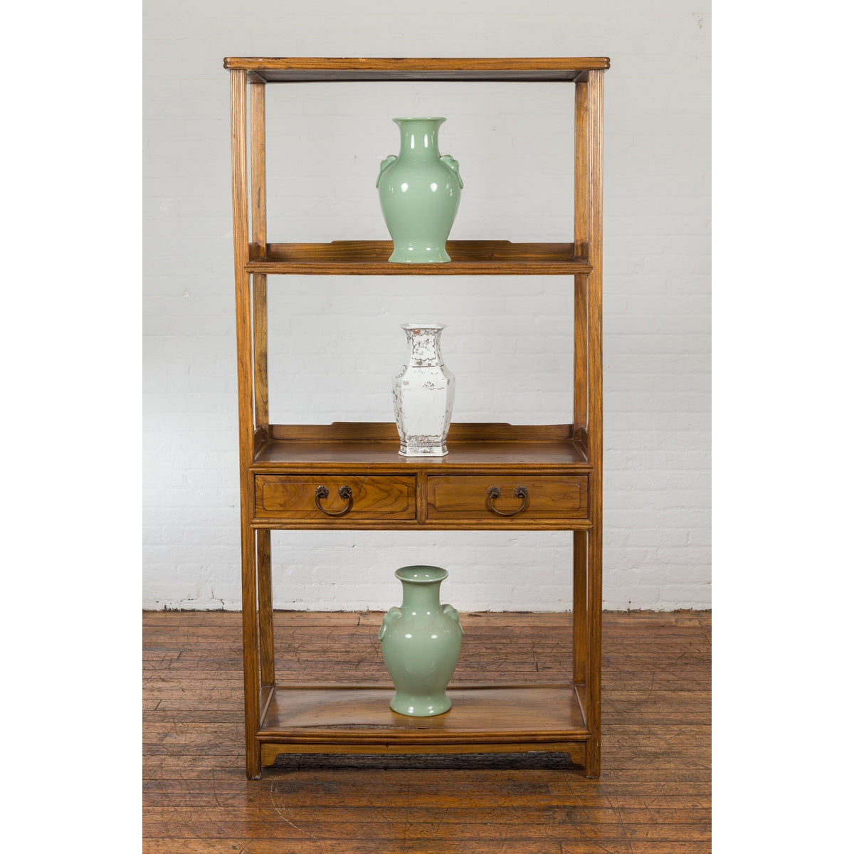 Chinese Late Qing Dynasty Period Bookshelf with Classic Design and Drawers-3. Asian &amp; Chinese Furniture, Art, Antiques, Vintage Home Décor for sale at FEA Home