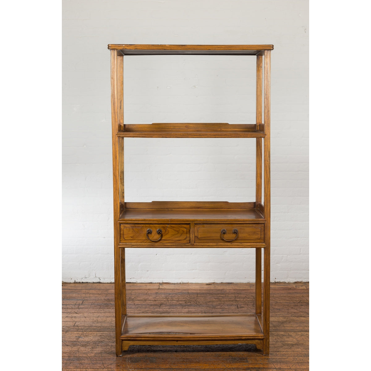 Chinese Late Qing Dynasty Period Bookshelf with Classic Design and Drawers-4. Asian &amp; Chinese Furniture, Art, Antiques, Vintage Home Décor for sale at FEA Home