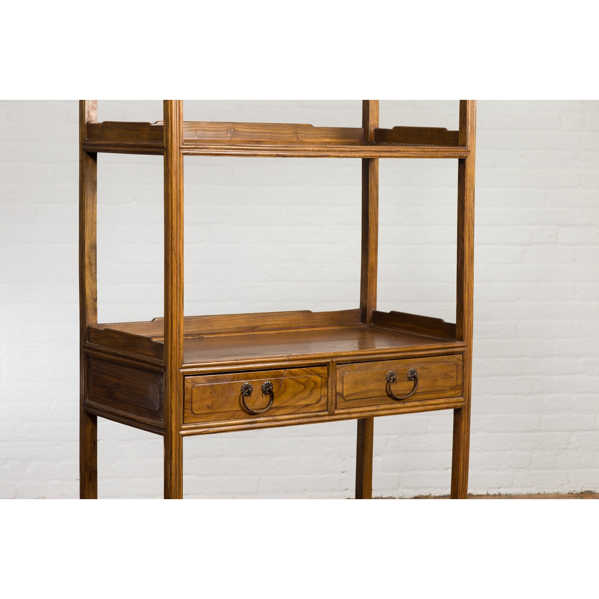 Chinese Late Qing Dynasty Period Bookshelf with Classic Design and Drawers-6. Asian &amp; Chinese Furniture, Art, Antiques, Vintage Home Décor for sale at FEA Home