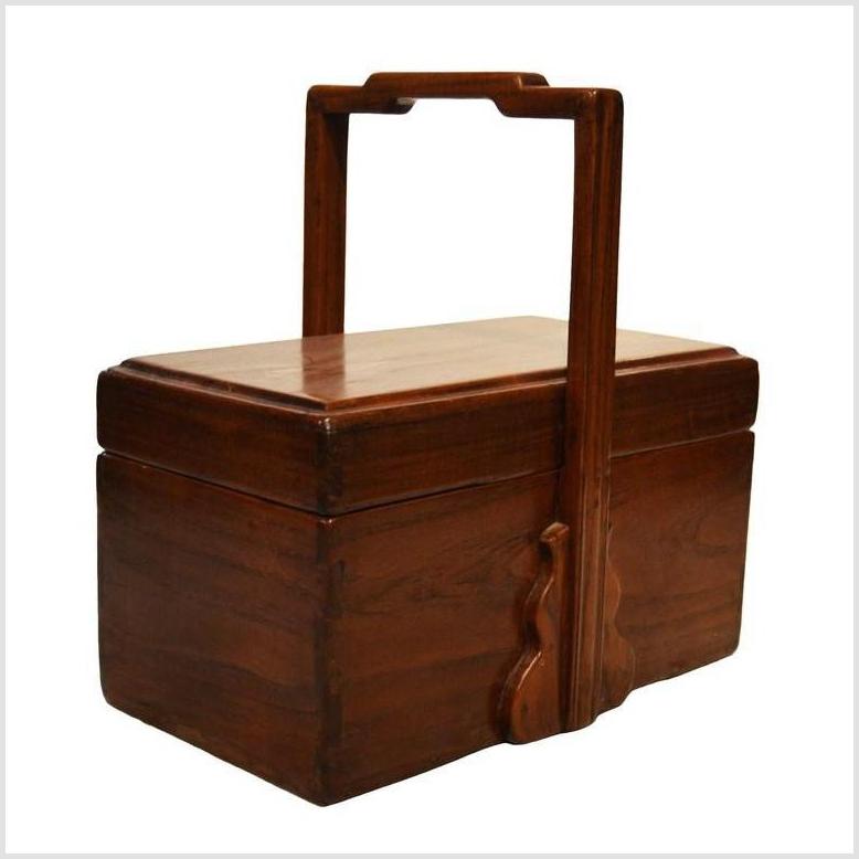 Chinese Lidded Wood Box-2. Asian & Chinese Furniture, Art, Antiques, Vintage Home Décor for sale at FEA Home