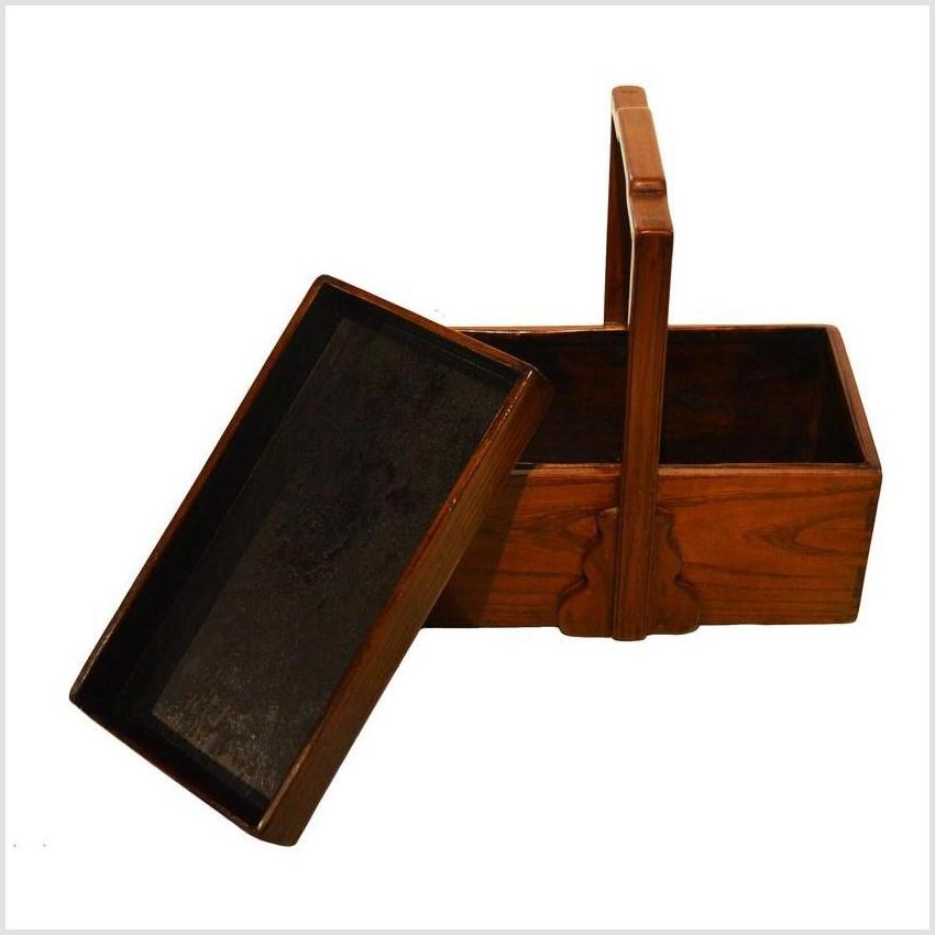 Chinese Lidded Wood Box-1. Asian & Chinese Furniture, Art, Antiques, Vintage Home Décor for sale at FEA Home