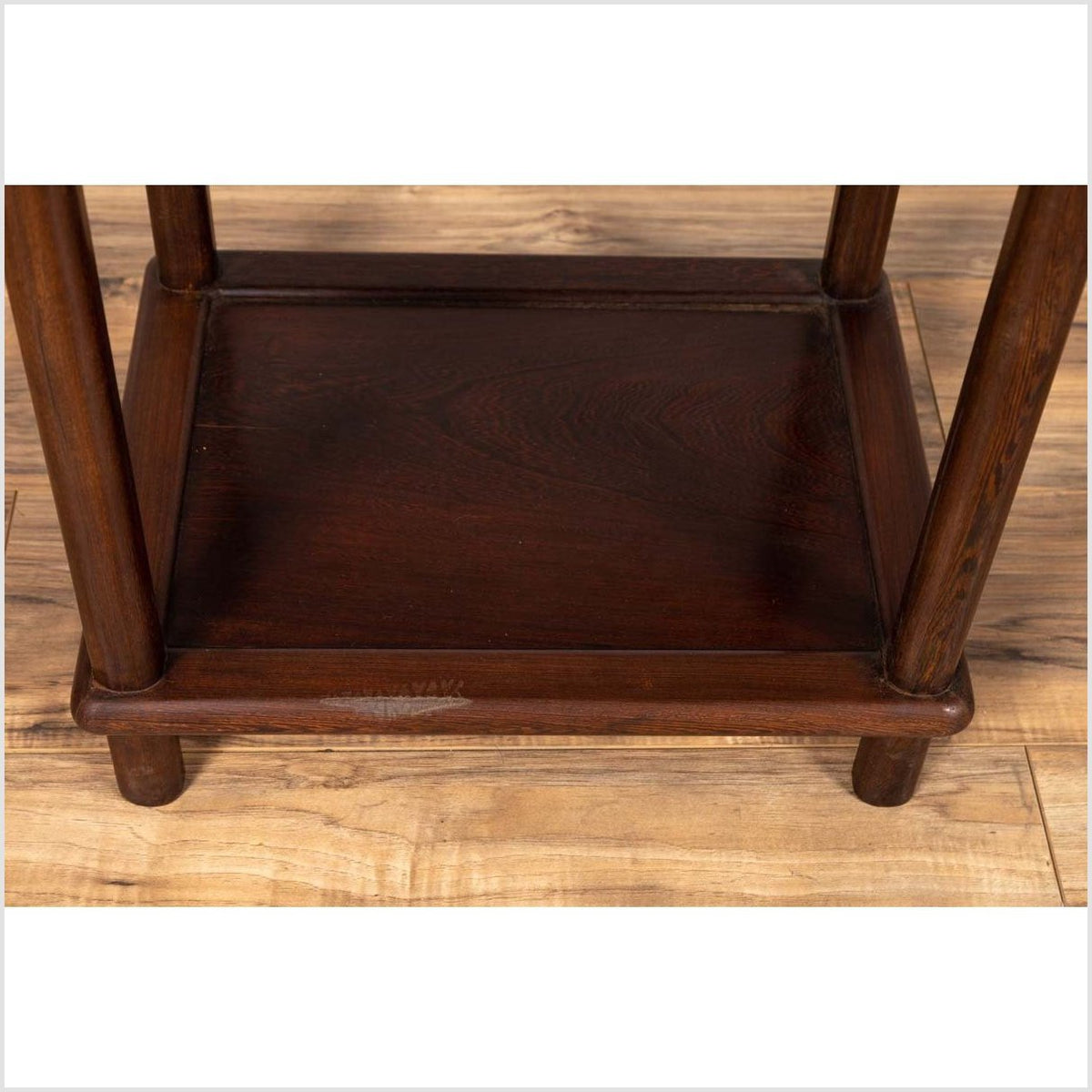 Chinese Ming Style Accent Side Table with Dark Wood Patina and Humpback Apron-7. Asian &amp; Chinese Furniture, Art, Antiques, Vintage Home Décor for sale at FEA Home