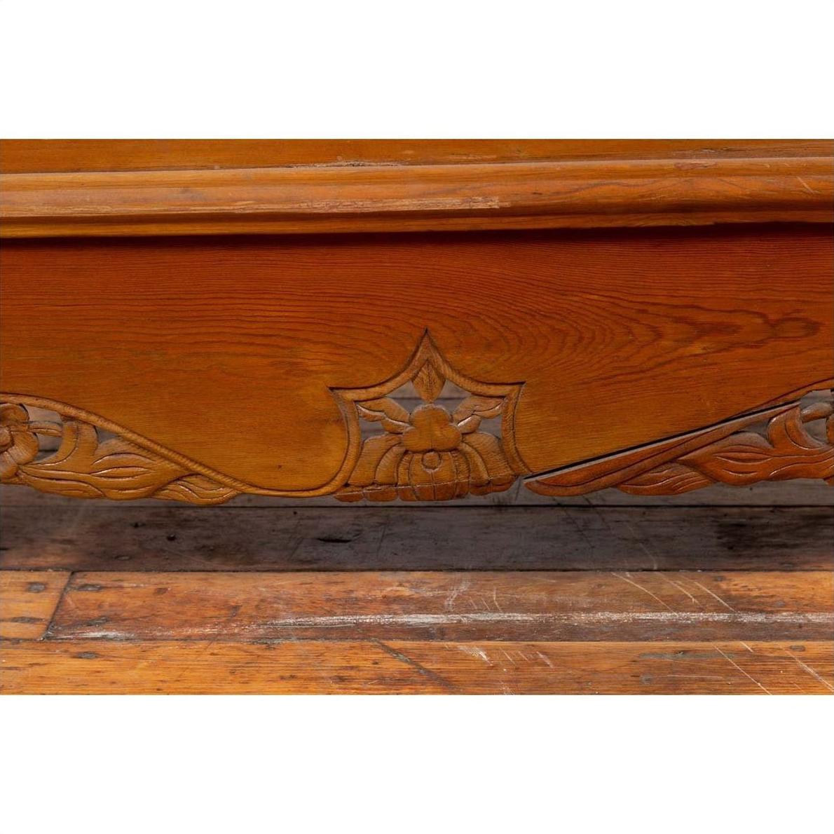 Chinese Ming Style Elm Wardrobe with Two Doors, Hidden Drawers and Carved Skirt-10. Asian &amp; Chinese Furniture, Art, Antiques, Vintage Home Décor for sale at FEA Home
