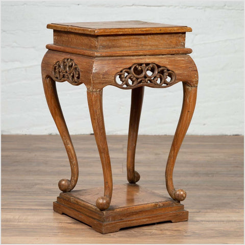Chinese Ming Style Wooden Incense Stand with Cabriole Legs and Carved Apron-YN6280-2. Asian & Chinese Furniture, Art, Antiques, Vintage Home Décor for sale at FEA Home