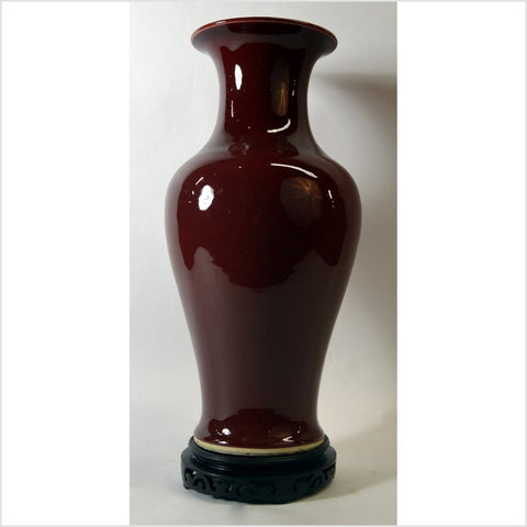 Chinese Ox Blood Ginger Vase- Asian Antiques, Vintage Home Decor & Chinese Furniture - FEA Home