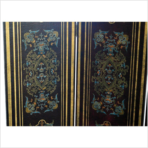 Vintage Double Sided 4-panel Divider/ Privacy Screen