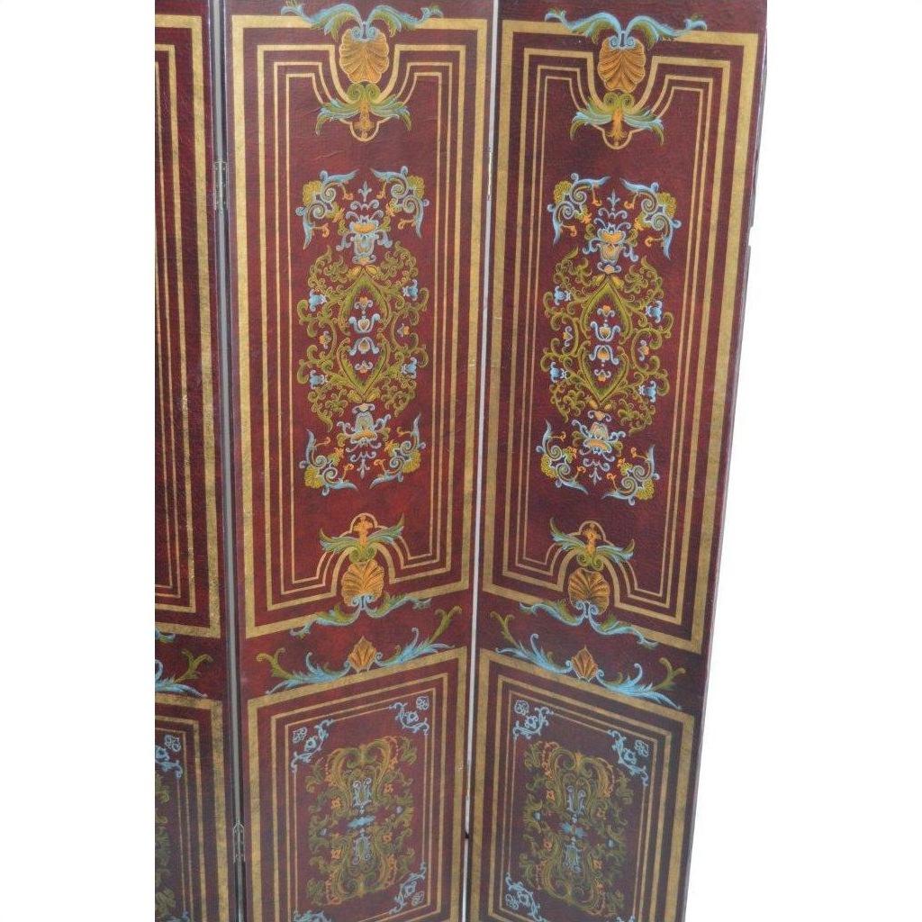 Vintage Double Sided 4-panel Divider/ Privacy Screen-6. Asian &amp; Chinese Furniture, Art, Antiques, Vintage Home Décor for sale at FEA Home